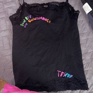 Customized Ann Taylor tank with lace